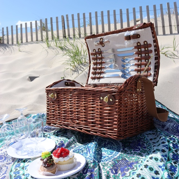 Host Pick! 🎉 Bohemian Beach Throw, Tablecloth & Cover in One Blue Combo & Teal - Picture 6 of 16